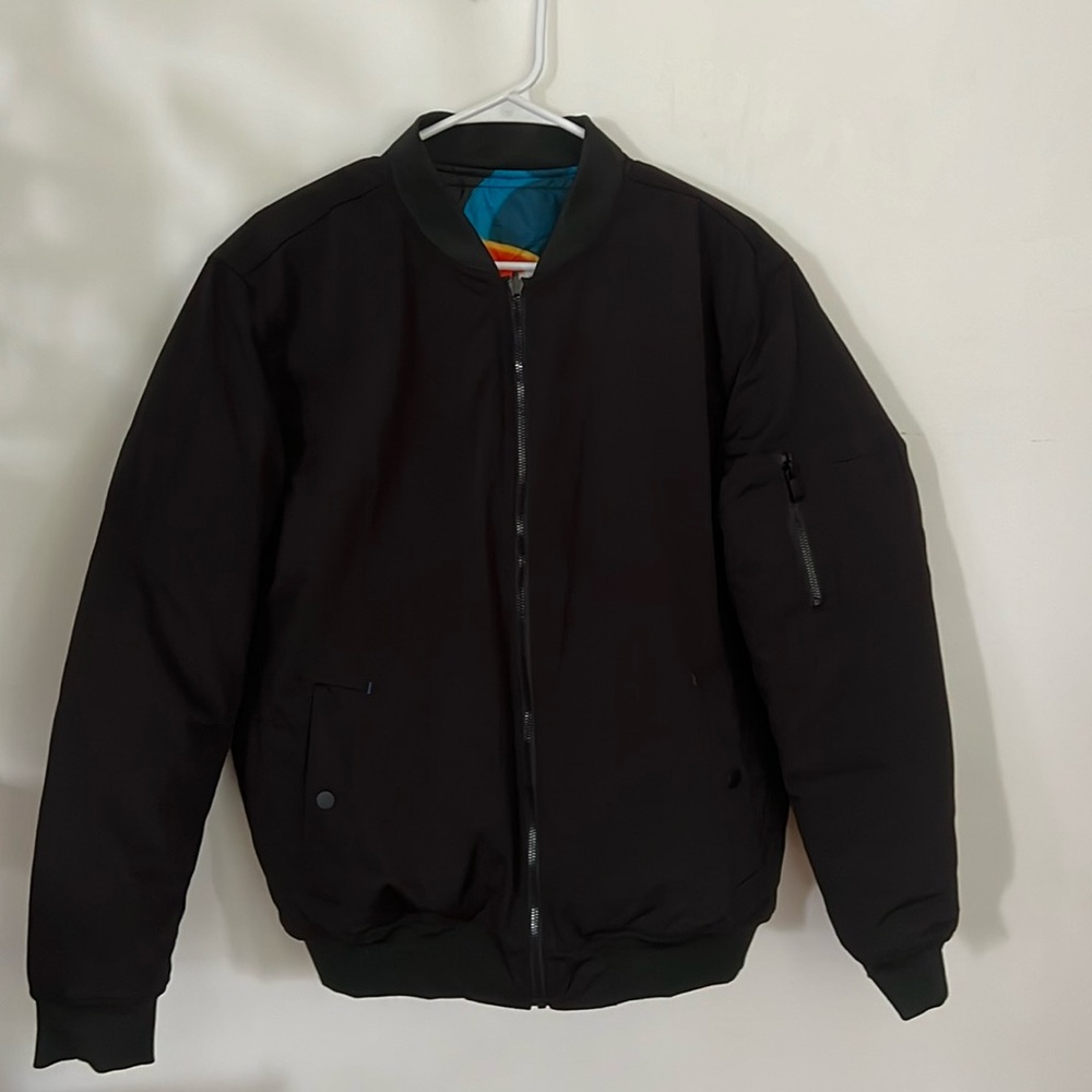 Men’s Reversible Graffiti Bomber Jacket